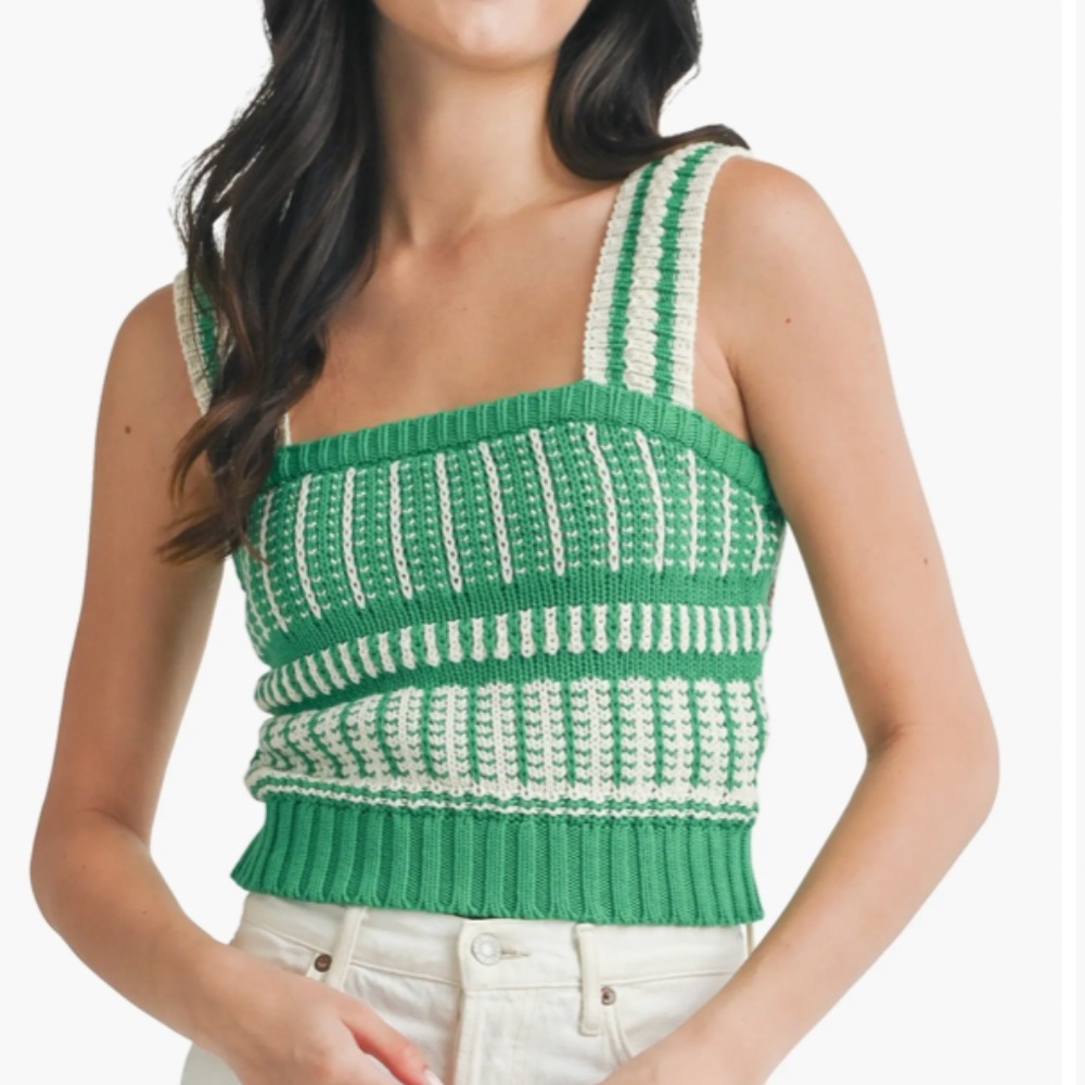 Stripe Sweater Tank Top